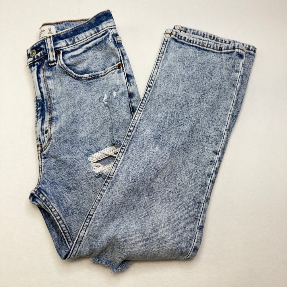 Abercrombie & Fitch Light Blue Ankle Jeans